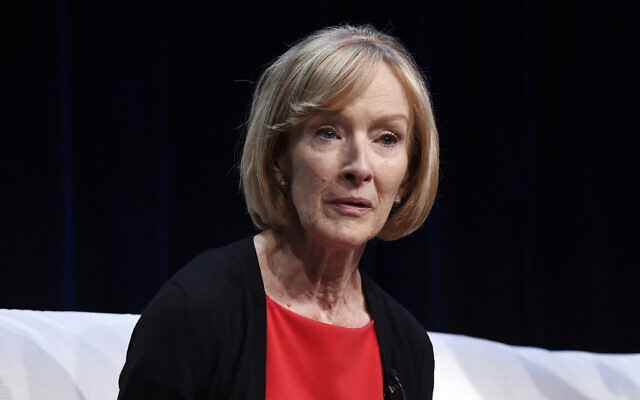 File: Judy Woodruff, anchor and managing editor of "PBS Newshour," takes part in a panel discussion during the 2018 Television Critics Association Summer Press Tour in Beverly Hills, California, on July 31, 2018. (Chris Pizzello/Invision/AP)