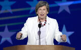 Randi Weingarten, president of the American Federation of Teachers, speaks during the Democratic National Convention in Chicago, Illinois, August 22, 2024. (AP Photo/J. Scott Applewhite)