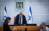 Supreme Court justice Uzi Vogelman at the court in Jerusalem for a petition asking the state to close the detention facility at the Sde Teiman military base, June 5, 2024 (Photo by Yonatan Sindel/Flash90)