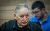 Secondary School Teachers Association chair Ran Erez attends a Education, Culture, and Sports Committee meeting at the Knesset, in Jerusalem, on June 26, 2024. (Yonatan Sindel/Flash90)