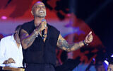 Israeli singer Eyal Golan performs at Bloomfield Stadium, in Tel Aviv, June 13, 2024. (Moshe Shai/Flash90)