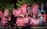 Female activists accuse Prime Minister Benjamin Netanyahu of seeking to torpedo a hostage release deal, outside the prime minister's residence in Jerusalem, August 13, 2024. (Yonatan Sindel/Flash90)