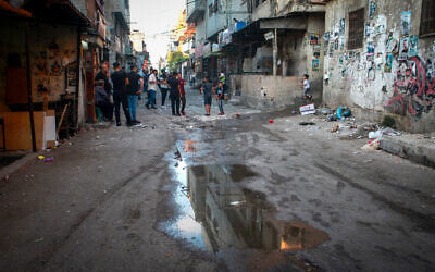 The site of an Israeli drone attack in the Balata refugee camp, near the West Bank city of Nablus, August 15, 2024. (Nasser Ishtayeh/Flash90) The site of an Israeli drone attack in the Balata refugee camp, near the West Bank city of Nablus, August 15, 2024. (Nasser Ishtayeh/Flash90)