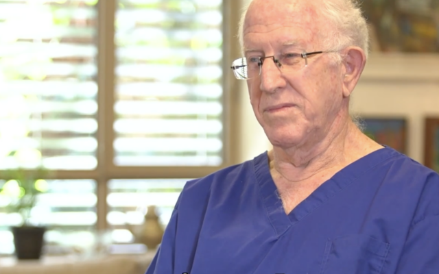 Anesthesiologist Yoel Donchin, who treated Palestinian detainees at the IDF's Sde Teiman detention facility in southern Israel, speaks in an interview with the Kan broadcaster aired August 2, 2024. (Screenshot, used in accordance with Clause 27a of the Copyright Law) Anesthesiologist Yoel Donchin, who treated Palestinian detainees at the IDF's Sde Teiman detention facility in southern Israel, speaks in an interview with the Kan broadcaster aired August 2, 2024. (Screenshot, used in accordance with Clause 27a of the Copyright Law)