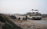 IDF troops operate along the Philadelphi Corridor at the Gaza-Egypt border in August 2024. (IDF)