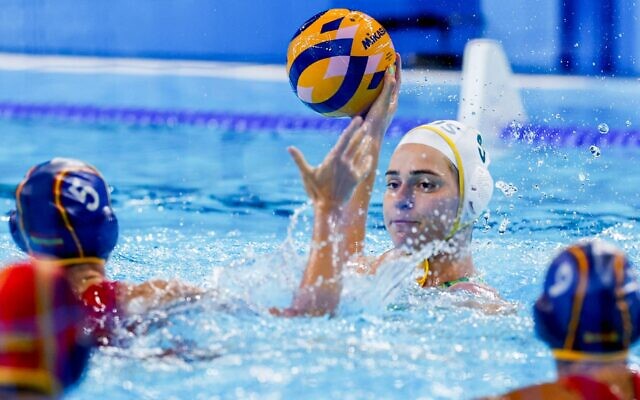Sienna Green during the water polo women's gold medal match between Australia and Spain at the 2024 Paris Olympics, August 10, 2024, in Nanterre, France. (Marcel ter Bals/DeFodi Images/DeFodi via Getty Images via JTA) Sienna Green during the water polo women's gold medal match between Australia and Spain at the 2024 Paris Olympics, August 10, 2024, in Nanterre, France. (Marcel ter Bals/DeFodi Images/DeFodi via Getty Images via JTA)