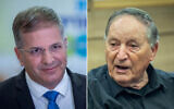 Education Minister Yoav Kisch, left, and Teachers Union head Ran Erez, right (both photos Yonatan Sindel/Flash90)