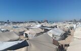 The Zomi camp for displaced people in southwestern Gaza. (Courtesy, Damour for Community Development)