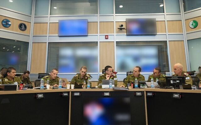 IDF Chief of Staff Lt. Gen. Herzi Halevi meets with senior officers at the IDF HQ in Tel Aviv, August 19, 2024. (Israel Defense Forces) IDF Chief of Staff Lt. Gen. Herzi Halevi meets with senior officers at the IDF HQ in Tel Aviv, August 19, 2024. (Israel Defense Forces)