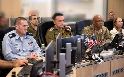 IDF Chief of Staff Lt. Gen. Herzi Halevi (center) and Chairman of the Joint Chiefs of Staff, Gen. Charles Q. Brown, Jr. (right), August 26, 2024 (Israel Defense Forces)