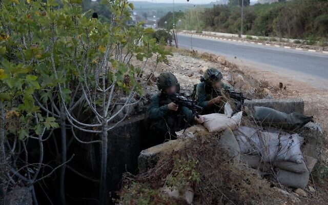 Troops of the 91st Division carry out a drill in the Western Galilee, in a handout image published on August 30, 2024. (Israel Defense Forces)