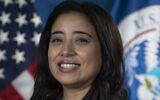 Brenda Abdelall, the Egyptian-American lawyer hired for Arab-American outreach by US Vice President Kamala Harris's presidential campaign in 2024, is seen in her official portrait as Assistant Secretary of Partnership and Engagement at the US Department of Homeland Security, 2022. (DHS Photo by Zachary Hupp/Released)