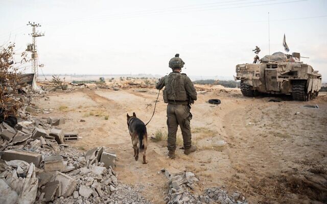 An IDF soldier operates in the Gaza Strip, in an image released on August 16, 2024. (Israel Defense Forces)