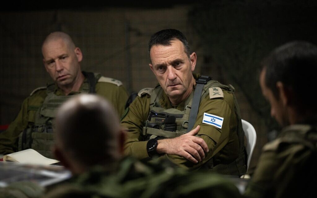 IDF Chief of Staff Herzi Halevi meets soldiers in Gaza, August 1, 2024 (IDF Spokesman)