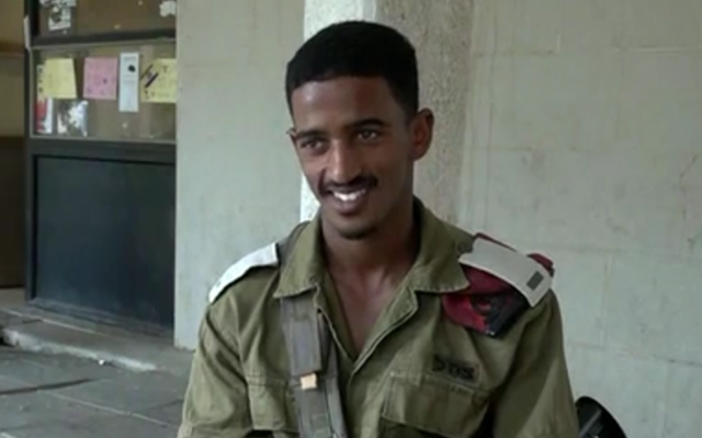 2nd Lt. Avichail Reuven speaks to Channel 12 News in Kiryat Malachi, August, 2024. (Channel 12 News, used in accordance with Clause 27a of the Copyright Law) 2nd Lt. Avichail Reuven speaks to Channel 12 News in Kiryat Malachi, August, 2024. (Channel 12 News, used in accordance with Clause 27a of the Copyright Law)