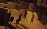 Palestinians run from gunfire in the West Bank village of Wadi Rahhal, late August 26, 2024. (Screenshot: X)