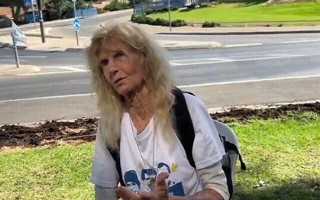 Orna Shimoni outside the Knesset, Sep. 20, 2024 (Screenshot taken from X in accordance with Clause 27a of the Copyright Law) Orna Shimoni outside the Knesset, Sep. 20, 2024 (Screenshot taken from X in accordance with Clause 27a of the Copyright Law)