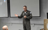 IAF chief Maj. Gen. Tomer Bar speaks to officers at the Tel Nof Airbase, September 26, 2024. (Screenshot: Israel Defense Forces)