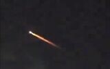 Illustrative: A projectile is seen in the skies over Israel early September 27, 2024, as the military said it intercepted a missile fired from Yemen using the Arrow long-range air defense system. (X screenshot, used in accordance with clause 27a of the copyright law)
