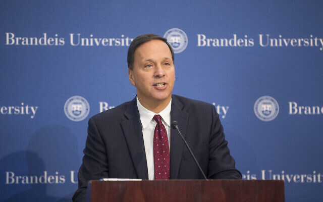 Brandeis University President Ron Liebowitz speaks during a press conference on October 2, 2017 in Waltham, Massachusetts. (Scott Eisen/Getty Images/AFP) Brandeis University President Ron Liebowitz speaks during a press conference on October 2, 2017 in Waltham, Massachusetts. (Scott Eisen/Getty Images/AFP)