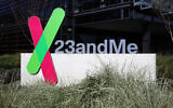 A sign is posted in front of the 23andMe headquarters on February 1, 2024, in Sunnyvale, California. (Justin Sullivan/Getty Images/AFP)