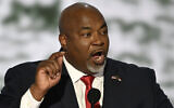 Lieutenant Governor of North Carolina Mark Robinson speaks during the first day of the 2024 Republican National Convention at the Fiserv Forum in Milwaukee, Wisconsin, July 15, 2024. (Andrew Caballero-Reynolds/AFP)