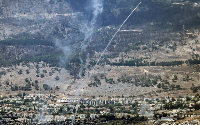 Rockets fired from southern Lebanon are intercepted by Israel's Iron Dome air defense system over the Upper Galilee region in northern Israel on September 4, 2024. (Jalaa MAREY / AFP) Rockets fired from southern Lebanon are intercepted by Israel's Iron Dome air defense system over the Upper Galilee region in northern Israel on September 4, 2024. (Jalaa MAREY / AFP)