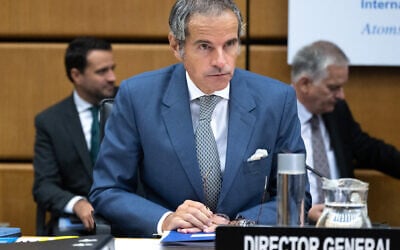 Rafael Grossi, Director General of the International Atomic Energy Agency (IAEA), attends the IAEA's Board of Governors meeting at the agency's headquarters in Vienna, Austria on September 9, 2024. (Joe Klamar / AFP)