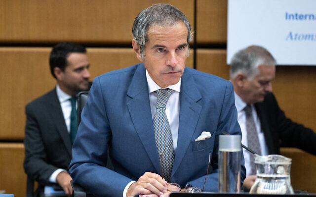 Rafael Grossi, director general of the International Atomic Energy Agency (IAEA), attends the IAEA's Board of Governors meeting at the agency's headquarters in Vienna, Austria on September 9, 2024. (Joe Klamar / AFP) Rafael Grossi, director general of the International Atomic Energy Agency (IAEA), attends the IAEA's Board of Governors meeting at the agency's headquarters in Vienna, Austria on September 9, 2024. (Joe Klamar / AFP)