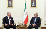 Iran's President Masoud Pezeshkian meeting with Russia's Security Council Secretary Sergei Shoigu (L) in Tehran on September 17, 2024. (Iranian Presidency / AFP)