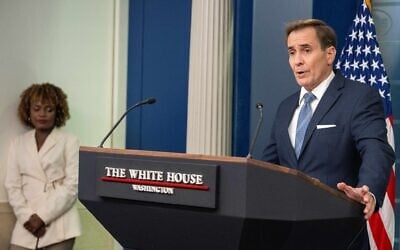 National Security Communications Adviser John Kirby speaks during the daily briefing in the Brady Briefing Room of the White House in Washington, DC, on September 18, 2024. (Jim Watson/AFP)