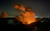 Smoke billows at the site of an Israeli airstrike on the outskirts of the southern Lebanese village of Zawtar on September 21, 2024. (Ammar Ammar / AFP)