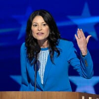 Michigan Attorney General Dana Nessel speaks during the Democratic National Convention in Chicago, August 21, 2024. (J. Scott Applewhite/AP)