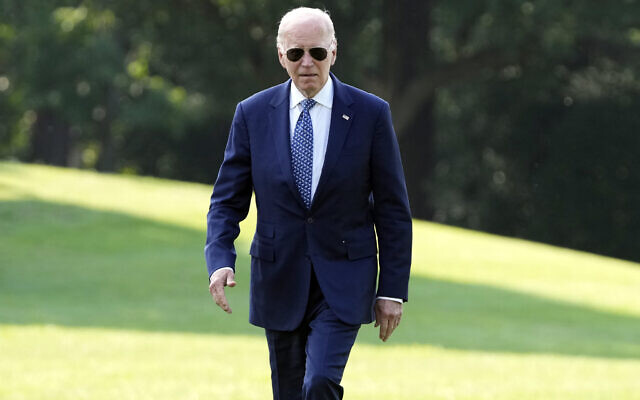 President Joe Biden walks on the South Lawn of the White House, September 2, 2024, in Washington. (AP Photo/ Mark Schiefelbein) President Joe Biden walks on the South Lawn of the White House, September 2, 2024, in Washington. (AP Photo/ Mark Schiefelbein)