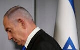 Prime Minister Benjamin Netanyahu attends a press conference at the Government Press Office in Jerusalem, September 4, 2024. (Abir Sultan/Pool via AP)