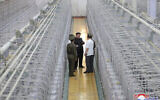This undated photo provided on September 13, 2024, by the North Korean government shows its leader Kim Jong Un, center, on an inspecting visit at what they say is an institute of nuclear weapons and a facility for nuclear materials at an undisclosed location in North Korea. (Korean Central News Agency/Korea News Service via AP)