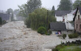 Flooded houses in Jesenik, Czech Republic, September 15, 2024. (AP Photo/Petr David Josek)
