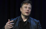 Tesla and SpaceX CEO Elon Musk speaks at the SATELLITE Conference and Exhibition in Washington, March 9, 2020. (AP Photo/Susan Walsh)