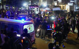Rescuers work at the scene of an Israeli missile strike in the southern suburbs of Beirut, September 20, 2024. Hezbollah later confirmed the strike killed top commander Ibrahim Aqil. (AP Photo/Hassan Ammar)