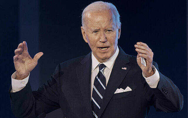 US President Joe Biden speaks as he accepts the "Global Citizen Award" during the Clinton Global Initiative, on Monday, Sept. 23, 2024, in New York. (AP Photo/Andres Kudacki) US President Joe Biden speaks as he accepts the "Global Citizen Award" during the Clinton Global Initiative, on Monday, Sept. 23, 2024, in New York. (AP Photo/Andres Kudacki)