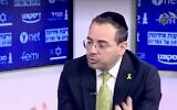 Screen capture from video of Health Minister Uriel Buso at the Yedioth Ahronoth newspaper health conference, September 16, 2024. (Ynet. Used in accordance with Clause 27a of the Copyright Law)