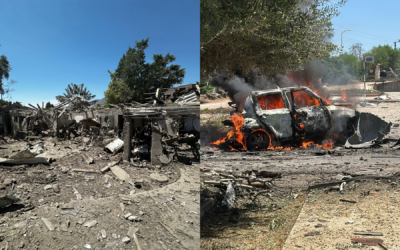 Devastation in Israel's north caused by Hezbollah rockets. (Credit: Raz Malka)