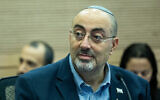 MK Nissim Vaturi attends a Constitution, Law and Justice Committee meeting at the Knesset, August 11, 2024. (Yonatan Sindel/Flash90)