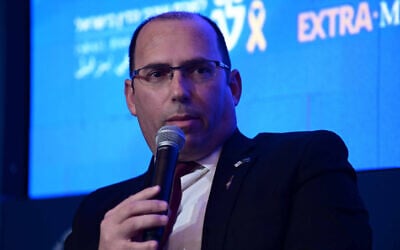 MK Simcha Rothman at the Israel Bar Association conference in Tel Aviv, September 3, 2024. (Tomer Neuberg/Flash90)