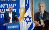 Labor party leader Yair Golan attends a faction meeting at the Knesset, September 9, 2024. (Yonatan Sindel/Flash90)