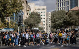 People walking outside the Jerusalem Central Bus Station, September 16, 2024.(Chaim Goldberg/Flash90)