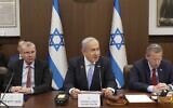 Prime Minister Benjamin Netanyahu leads a cabinet meeting in Jerusalem, September 8, 2024. (Screen grab/GPO)