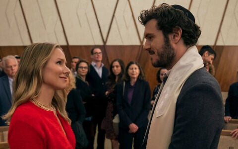 Kristen Bell as Joanne and Adam Brody as Noah in 'Nobody Wants This.' (Stefania Rosini/Netflix)