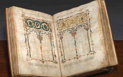The Shem Tov Bible sold at a Sotheby's auction in New York, September 10, 2024. (YouTube/used in accordance with Clause 27a of the Copyright Law).
