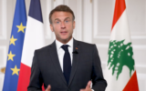 French President Emmanuel Macron speaks in a video addressed to the Lebanese people posted on X, September 20, 2024. (X screenshot)